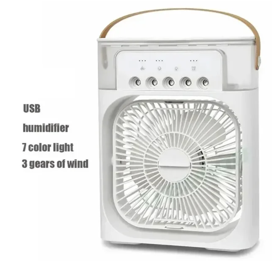 3 In 1 Fan AIr Conditioner Household Small Air Cooler LED Night Light Portable Humidifier Air Adjustment Fan Office Home Fan New