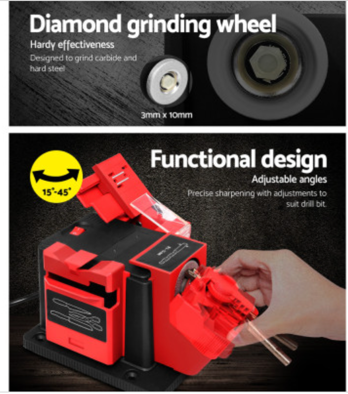 Giantz Tool Sharpener 96W Electric Drill Bit Knife Scissor Chisel Planer Grinder